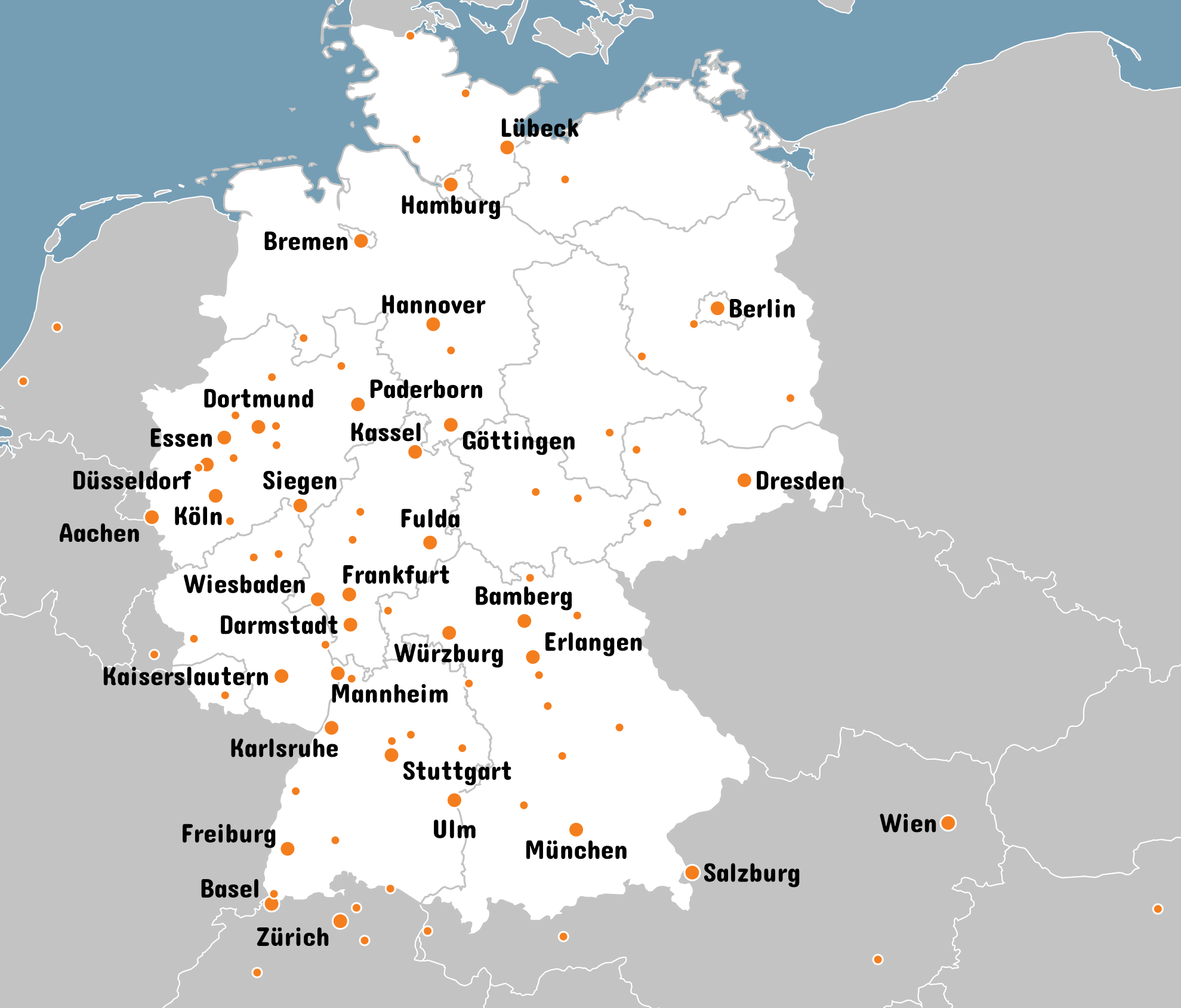 The new, fully automatically created map, as it is now also available on ccc.de.